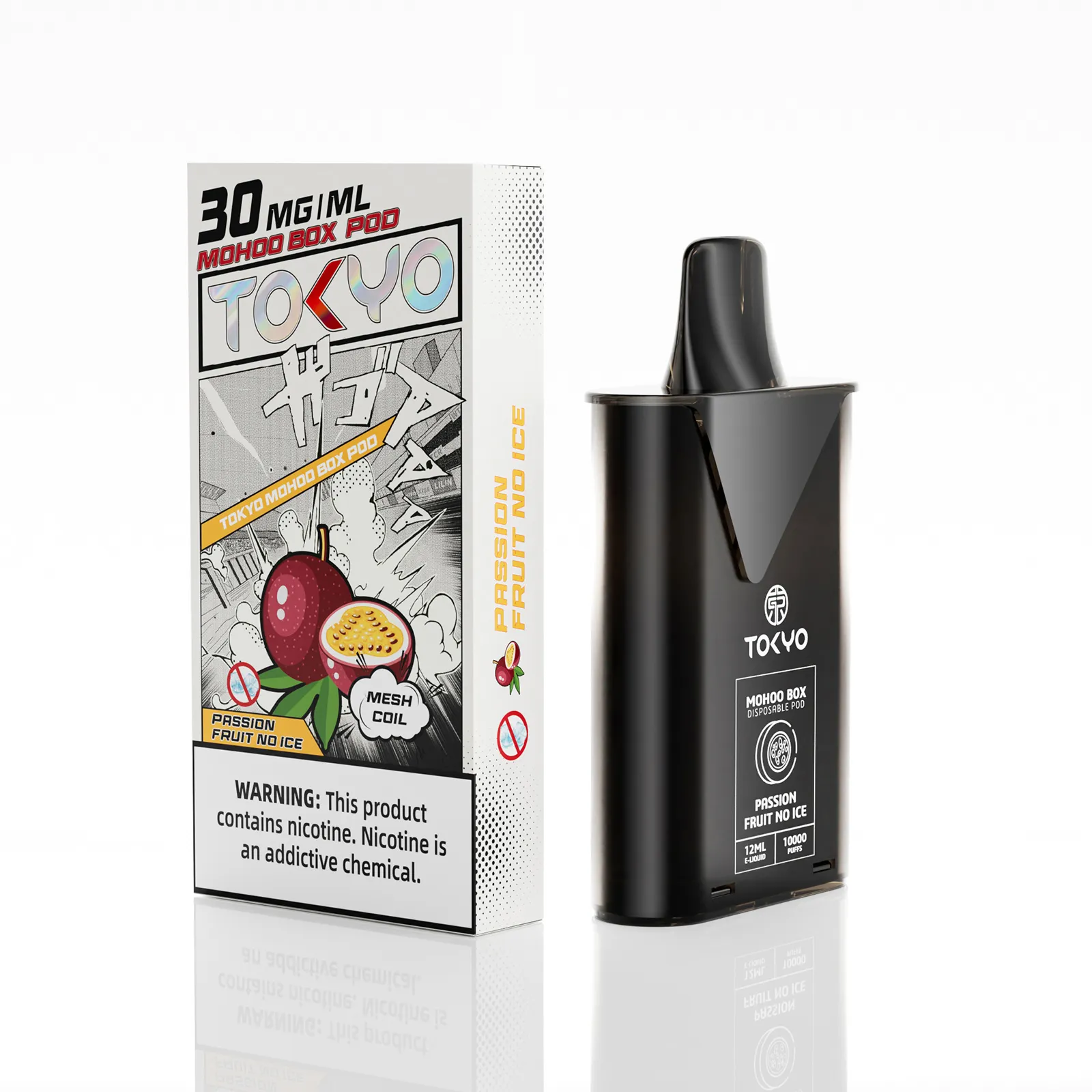 無涼百香果口味 東京魔盒電子煙彈 - 自然果香,無涼感純粹享受:圖片 2